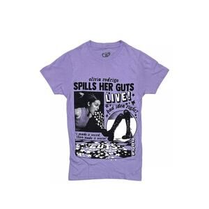 Olivia Rodrigo Women's Pop Guts Collage Tee T-Shirt in Violet XXL